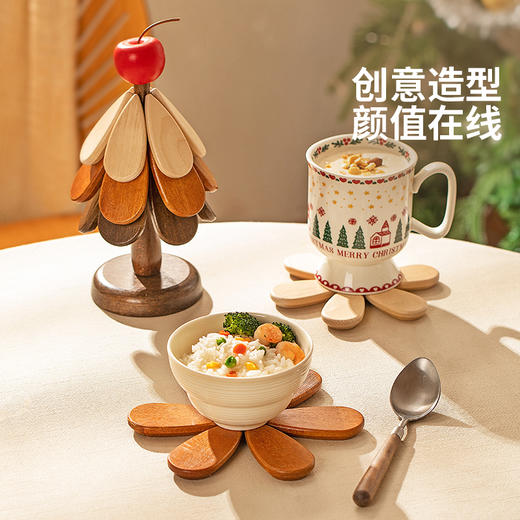 摩登主妇圣诞树隔热垫2025新款餐垫隔热餐桌垫防烫耐高温砂锅碗垫 商品图4