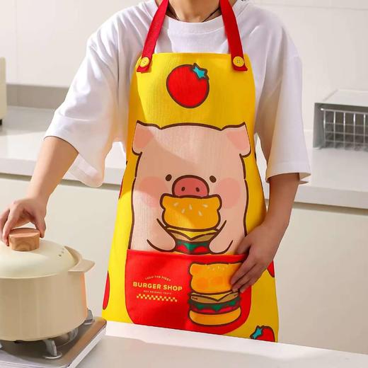 4楼Eubelle欧蓓 川岛屋lulu猪围裙厨房 可爱防油防水 活动价：38.8元 商品图1