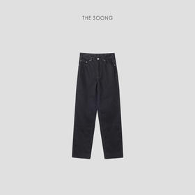THESOONG|’植绒黑牛‘加厚12.5安水洗无弹直筒加厚保暖牛仔裤HBNZ7931
