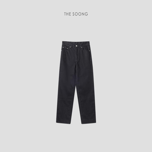 THESOONG|’植绒黑牛‘加厚12.5安水洗无弹直筒加厚保暖牛仔裤HBNZ7931 商品图0