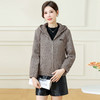 QYM 7258028-Y时尚连帽外套休闲宽松拉链开衫衣 商品缩略图0