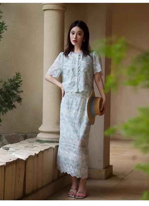 【门店同款】ENJOY夏季“悠然之境”晕染蕾丝拼接套装 162344877 商品图2