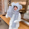 【新品！保暖3合1】小熊帽子围巾手套三件套 秋冬季保暖毛绒加厚仿兔毛可爱米奇护耳帽 商品缩略图3
