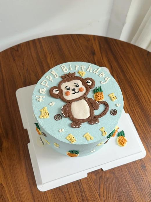 小猴子手绘卡通蛋糕-低糖处理无添加 商品图0