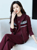SP55-6577 运动套装女春秋季2025新款时尚休闲服大码宽松连帽马甲卫衣三件套 商品缩略图0