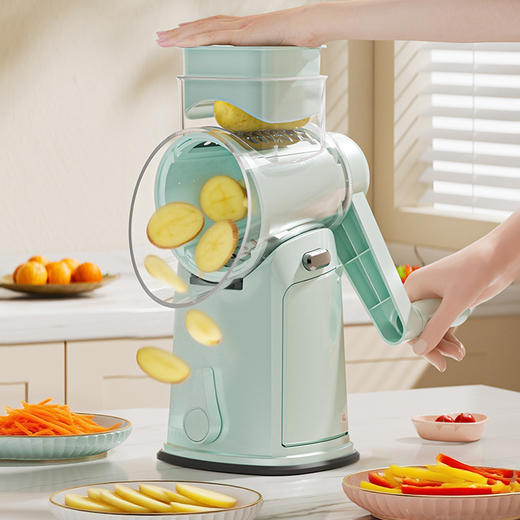 多功能切菜器手摇式滚动擦丝器厨房切片机土豆蔬菜刨丝器 商品图0