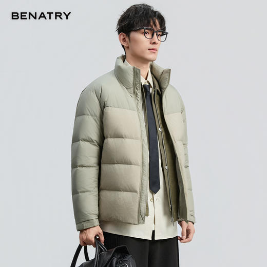 贝纳川冬季新品细格拼接立领面包ECF405261 商品图10