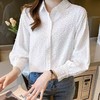 这也太重工了吧！！【秋新品】3429宫廷风重工全身精致刺绣长袖蕾丝领衬衫-喜出 商品缩略图1