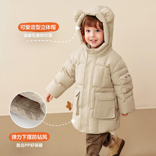 【真心绒】迷你巴拉男女童羽绒服长款儿童三防造型外套2025冬新品 商品图4