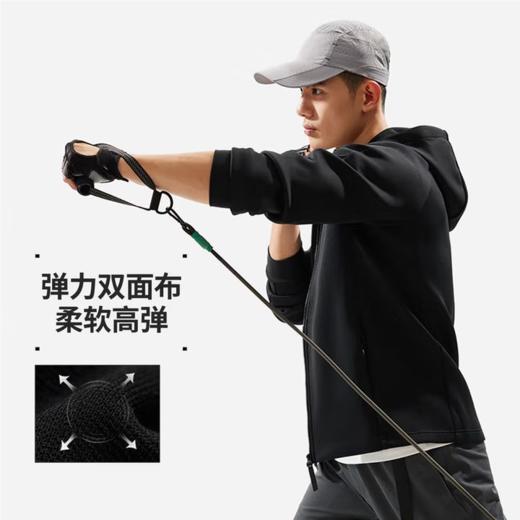 李宁男子开衫连帽健身外套AWDU181-1 商品图2