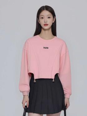 【秋新品】9919长袖短款设计感长袖衫卫衣-喜出