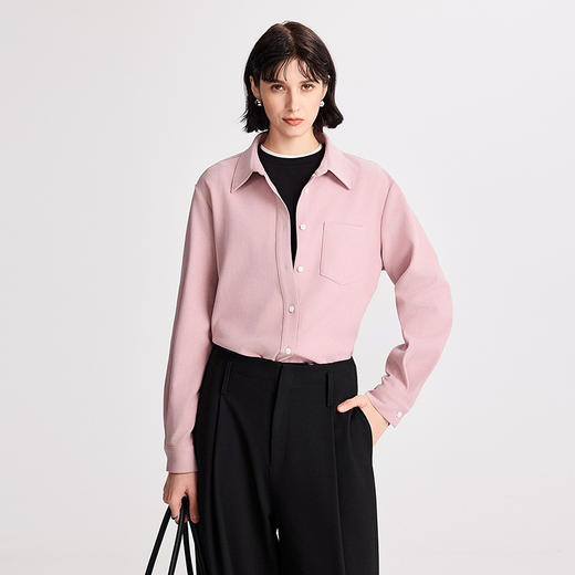 棉仓366604040-初棉胸口单袋衬衫 商品图1