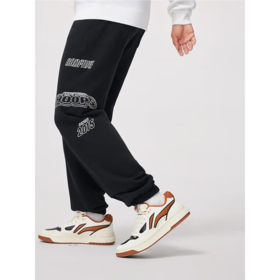 李宁男子冬季加绒保暖束脚卫裤AKLU523-1