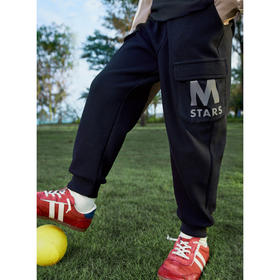 【MQD】童装男童春秋新款华夫格针织运动裤中大儿童宽松工装卫裤潮