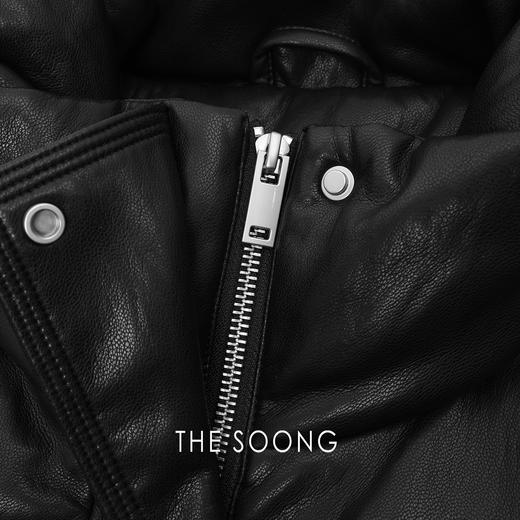 THESOONG|’暖域主义‘冬季新款鹅绒服保暖黑色羽绒服外套HWYRF8007 商品图4