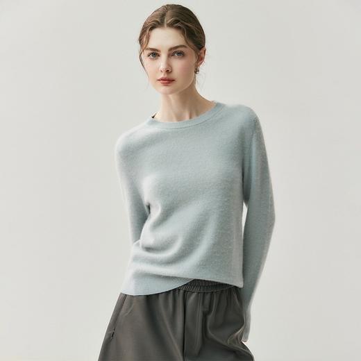 「高货qj」全新升级【铂金会员395/天猫529/差价134】(95750)洛诗琳气质圆领羊绒衫2025秋冬新款经典百搭纯色打底毛衣 商品图2