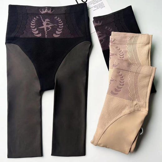 【新品速抢！高腰收腹无勒感！】大码水光袜连裤袜 女秋冬薄高腰提臀袜  加肥加大胖妹妹光腿神器 打底袜 商品图8