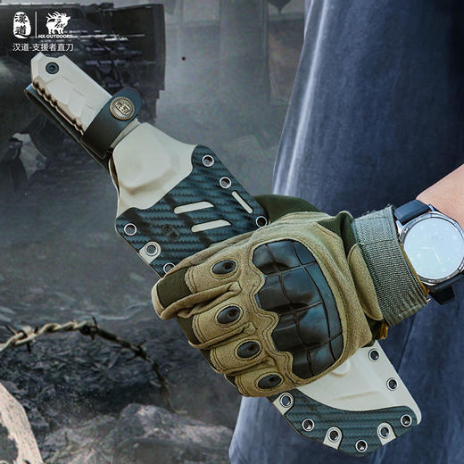 汉道雇佣兵支援者DC53户外砍刀野外排障刀砍骨刀高硬度直刀求生刀 商品图11