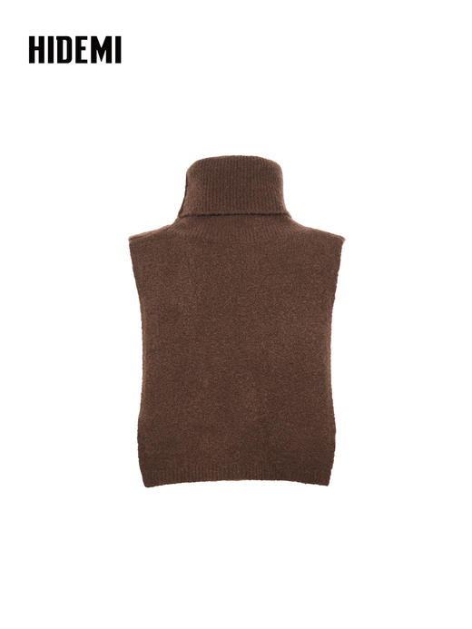 HIDEMI 进口澳洲美利奴圈圈羊毛高领翻领加厚款坎肩 商品图9