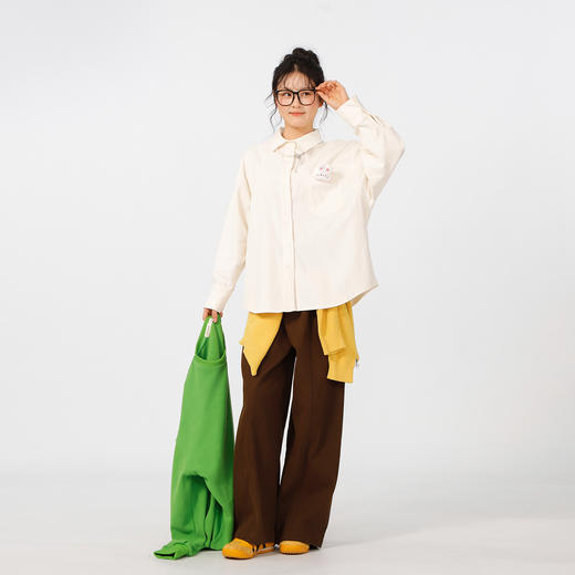 宽松休闲灯芯绒毛绒胸针衬衫-纪念日百货门店同款166644711 商品图3