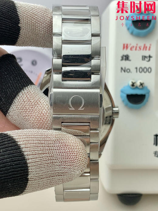 欧米茄VS海马150米系列 里约波浪白盘 3点位日历 Aqua Terra 150米腕表 8500一体机 男士腕表 表径41.5mm 商品图4