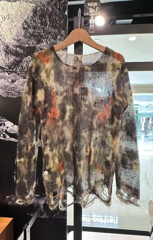 女款做旧破洞针织衫 商品图0