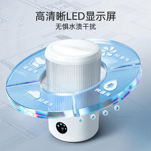 【全净抑菌洗衣杯】1.9L容量，单次可洗一件贴身内衣/三条轻薄内裤/三条宝宝口水巾/三双短袜，单次充电3小时支持20次清洗！PC材质杯体，注入抑菌成分，接触衣物无化学残留 商品图6