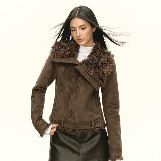 Ariseism 美式复古机车外套女秋季新款上衣 商品图0