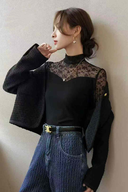 蕾丝立领时尚小衫内搭外穿自带气质16685104 商品图0