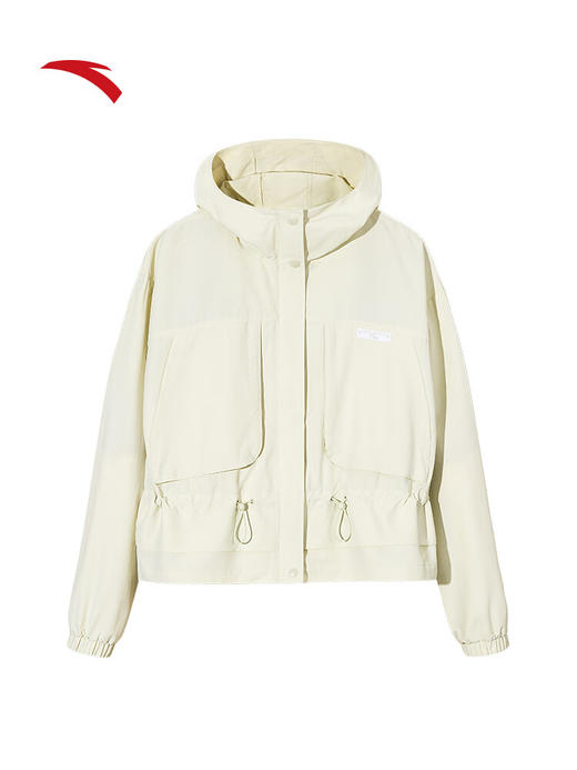 安踏【关晓彤同款】工装风休闲外套 女新款宽松梭织运动上衣162538603 浅柠黄-2 商品图6