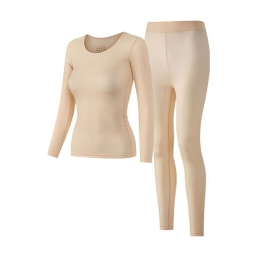 397398超薄肌底衣保暖内衣女士秋衣秋裤套装隐形无痕打底衫美肤衣 商品图4