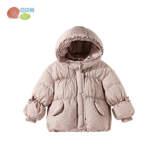 2025冬季新款女童中长款羽绒服时尚满印连帽防风保暖羽绒外套ZB4ES008 商品图5