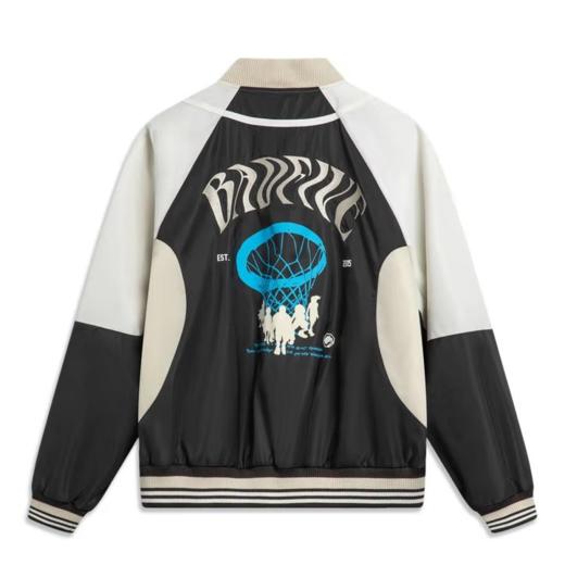 李宁男子篮球系列运动休闲针织棉外套AJMU015-4绿色 商品图2