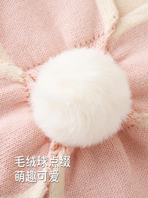 英氏女童围巾儿童可爱甜美冬季柔软舒适新款保暖围脖YRPLJ4R014A 商品图2