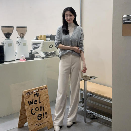 （带标稀缺货源）火桐hooton 伊甸园天使 重工爆闪烫钻山羊绒V领开衫YT2501 商品图4