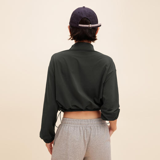 【限时秒】YOGACODE【火树银花系列】薄绒保暖长袖秋冬半拉链立领防风宽松休闲瑜伽服外套DWG125598 商品图2