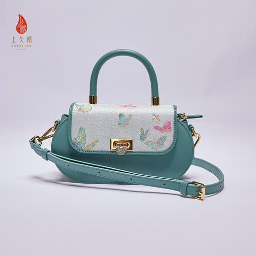 新中式国风宋锦腋下包 手提包 晴春蝶戏拎包BWS25A0401 商品图5
