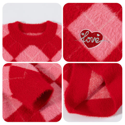 贝贝怡2025秋冬新款女童洋气毛衣厚款休闲亲肤线衫ZB3ES083 商品图7