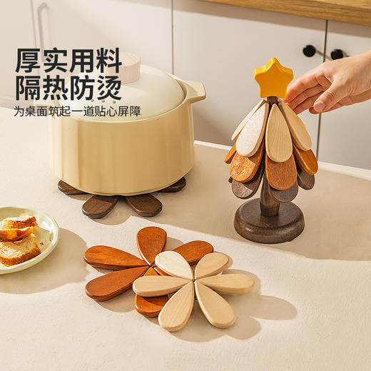 摩登主妇圣诞树隔热垫2025新款餐垫隔热餐桌垫防烫耐高温砂锅碗垫 商品图2
