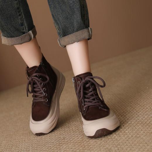 FR 85236马丁靴软底靴厚底真皮休闲鞋 商品图2