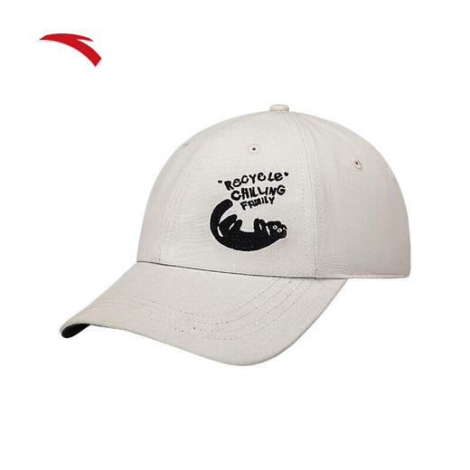 安踏（ANTA）运动男女同款棒球帽夏季百搭休闲潮流遮阳鸭舌防晒帽192538252 浅米灰-5 商品图0