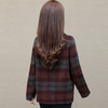 QYM XQ88519-Y格纹呢子翻领厚款毛呢中式复古盘扣休闲外套 商品缩略图2