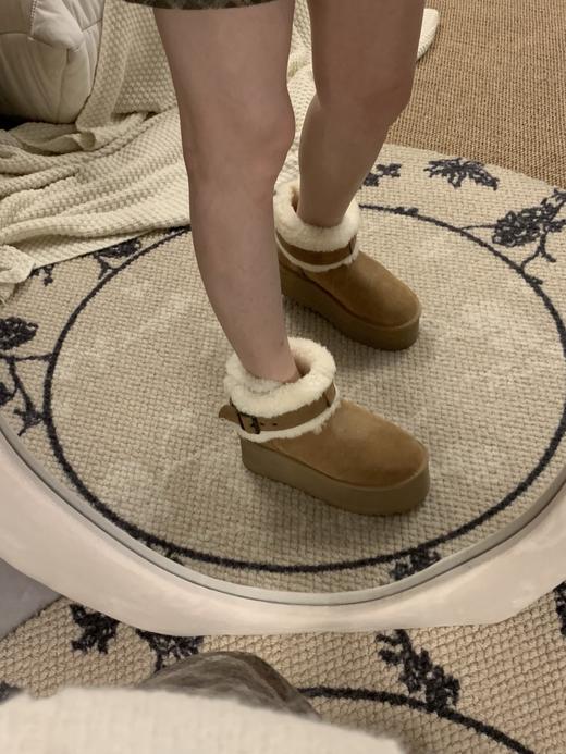 【女款】河南桑坡雪地靴卷毛机车靴 雪地靴羊皮毛一体35-40码 商品图2