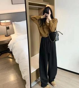 老米优品🎈3天左右发！松弛感穿搭少不了~~！《宽松版型弯刀山本裤》显瘦，慵懒，百搭！不挑身材穿搭~