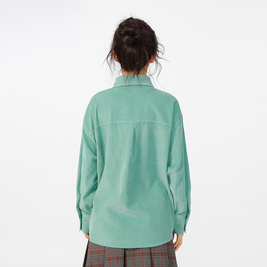 宽松休闲灯芯绒毛绒胸针衬衫-纪念日百货门店同款166644711 商品图2