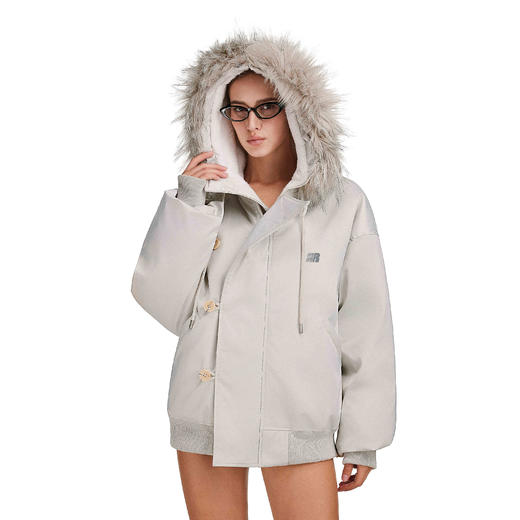 FDR官方店派克服冬装女工装棉衣外套可拆卸毛领棉服女款2025新款 商品图1