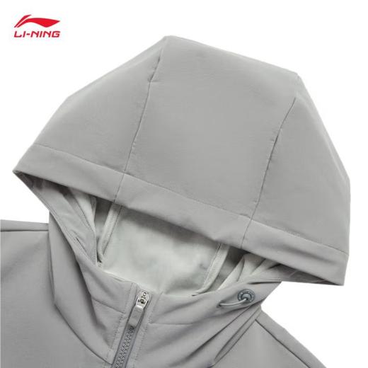 李宁男子冬季防水加绒开衫连帽运动外套AFDU861-4 商品图3