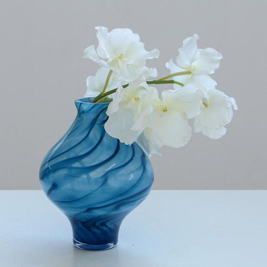 现代简约渐变纹花瓶仿真花摆件家居样板房客厅玄关台面郁金香装饰 商品图1