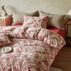 【全棉磨毛】复古田园风秋冬季加厚保暖全棉磨毛四件套纯棉 被套床单床上用品 商品缩略图5