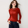 CC 2130喇叭袖毛衣针织衫修身显瘦上衣 商品缩略图2